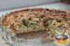 Фото к рецепту: Лоранский пирог с курицей, шампиньонами и брокколи